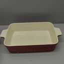 MALACASA 4.4 QT Baking Dish, 9x13 Large Casserole Dish for Oven, Ceramic Baking Pan, Rectangular Lasagna Pan Deep with Handles for Baking, Durable Microwave Oven Safe, Red, Series BAKE-BAKE