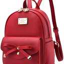 I IHAYNER Girls Bowknot Cute Leather Backpack Mini Backpack Purse for Women