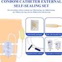 Condom Catheters for Elderly Men Age 80, External Catheter for Men Set Overnight-24Pcs Latex Condoms,750ml & 1000ml Leg Bags for Days, 1500ml & 2000ml Urine Bags for Night, Quick and Easy Drainage (25mm)