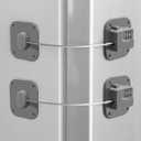 Refrigerator Lock, Heavy Duty Fridge Lock, Combination Lock for Refrigerator Cabinets, Drawers, Safety, Easy Install No Keys Needed (Grey-2Pack)