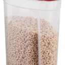 Rubbermaid Flex and Seal Cereal Keeper, 1.5 Gallon, BPA-Free, Clear with Red Lid, Airtight