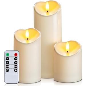 Outdoor 4pcs Flameless Waterproof Candles with Handy Remote Control