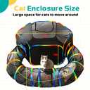 LUCKITTY Outdoor Rainbow Cat Enclosures Playground,Outside House for Indoor Cats Include Portable Tent, Circle Cat Playpen Tunnel Catio, for Cats, Kitty and Small Animals,Within Storage Bag