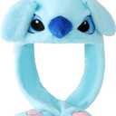 Lovemonster Cute Moving Ears Hat, Funny Plush Rabbit Animal Ears Hats Soft Cosy Dress Up Winter Hat for Adults Women Men (Blue)