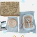 Car Seat Protector for 17cm Doll, Desktop Ornament Set with Accessories,Air Vent Stuffed Toy Carseat, Perfect for Car Decoration and Display,Suitable for 17cm Dolls (Milk Tea)