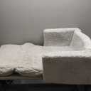 Delta Children Cozee Flip-Out Sherpa 2-in-1 Convertible Sofa to Lounger for Kids, Grey