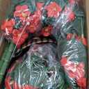 Artificial Hanging Flowers with Baskets for Decor, Fake Silk Red Hanging Daisy Orchid Flowers Plants, Faux Flower Centerpieces for Home Indoor Outdoor Garden Patio