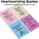 Mahjong Shuffler Cards Extra Thick 0.04" PVC Tile Mixers with Grandma Quotes, Waterproof Mah Jongg Accessories and Nana Gifts for Women Game Night, 4 Pcs with Zipper Pouch (Nana's Game Night)