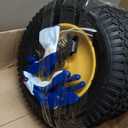 4.80/4.00-8 Pneumatic Tires, 16" Wheelbarrow Tire and Wheel 400LB Capacity, with 5/8" & 3/4" Bushing Kit, 3"-4''-6''-7" Adjustable Hub, for Garden Cart, Utility Carts, Trailers, Hand Trucks, 2 Pack