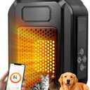 PETNF Dog House Heater with Thermostat & WiFi App Control, 68104F Adjustable Temp, 24H Timer, 500W Fast Heating, Safe Anti-Chew Cord, Outdoor Pet Heater for Dogs, Cats & Chicken Coops (Standard)