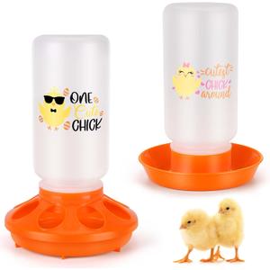 TGEYD Chick Feeder and Waterer Set Automatic 1L Chicken Feeder and Waterer for Baby Chicks, Ducks, and Quail Brooder Starter Kit & Chicken Coop Accessories