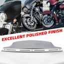Amazicha Slotted Windshield Trim Polished Windscreen Trim 96-13 Compatible for Harley Davidson Touring Street Glide Electra Glide Ultra Limited Tri Glide 1996-2013