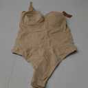 Lover-Beauty Shapewear Bodysuits for Women - Tummy Control Seamless Body Shaper Padded Thong (Medium-Large, Skin)