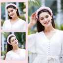 Ztomine Headbands for Women - Spa Headband and Wristband Set - Headband for Washing Face,Facial Mask,Makeup and Skin Care,Gifts for Women and Teen Girl Gifts Trendy Stuff (pink)