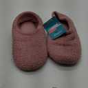 HomeTop Women's Fuzzy Curly Fur Memory Foam Loafer Slippers with Polar Fleece Lining, 9-10