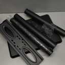 Rfiver Swivel Floor TV Stand with Mount for 32-60 inch TVs up to 88 lbs, Height Adjustable Tall TV Stand with Wood Base, Saving Space Design for Bedroom, Living Room and Corner, Max VESA 400x400mm (Black)