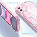 Compatible for iPhone 11 Case, Pretty Butterfly Print Three-Dimensional Wave Clear Case for Girls Women, Soft Full Package Anti-Fall Cover for iPhone 11, White Butterfly