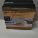 Glass Microwave Splatter Cover for Food, 10 Inch, One-Piece Integrated Handle Dome Design, Heavy-Duty Food Guard with Heat-Resistant Silicone Anti-Scald Cap, BPA-Free, Dishwasher Safe