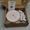 LORDEM Bamboo Grow Light, LED Plant Light for Indoor Plants Growing, Full Spectrum Bamboo Desk Growth Lamp with Automatic Timer for 4H/8H/12H, 4 Dimmable Levels, Height Adjustable, Pack of 2