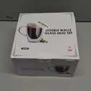 Cappuccino Glass Mugs (Set of 4) 12 Ounce Double Walled Espresso Cups with 4 Golden Spoons, Perfect for Latte, Cappuccino, Tea, or Juice