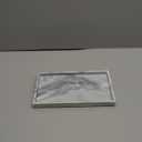 White Marble Bathroom Counter Tray - Ceramic Perfume Organizer and Jewelry Dish for Vanity Dresser (11" x 6.3" x 1")