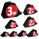 3 Inch Clipper Guards, Hair Clipper Guide Combs Premium for Wahl Clippers Mega Cutting Guides/Combs with 8 Cutting Lengths from 1.25-3 Inch (Black, 8pcs from 1.25-3 Inch)