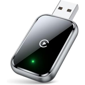 Wireless CarPlay Adapter for iPhone, Convert Wired to Wireless Apple CarPlay Adapter, Mini Size with Extension Cable USB & USB-C/Type-C, Stable Control & No Delay, Black