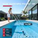 ENHULK Cordless Pool Vacuum, Upgraded Dual Mode, 22 GPM Powerful Suction, 13.4" Wide Head & 98.4" Telescopic Pole, 4 Filter Units, 1H Runtime, Handheld Pool Cleaner for Above/Inground Pools, PC20