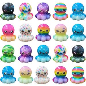 24 Pack Octopus Slow Squishy Toys Soft Stress Relief Fidgets Toys for Kids Boys Girls Party Favors Novelty Prizes, Small