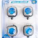 Car Air Fresheners Vent Clip | Perfect Scented Car Accessories for Men and Women | Essential Car Odor Eliminator | Long-Lasting Fragrance up to 120 Days | 4 Count 4 ml Each | Ocean Breeze