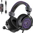 FIFINE Open Back Gaming Headset with 7.1 Surround Sound - Expansive Open Audio - USB/3.5mm Dual Wired Connection - Detachable Mic for PC, PS5, PS4, Laptop, Mac, Xbox, Mobile - Ampligame H18V Lite BP