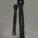 Klein Tools 68216 4-in-1 Reversible Ratcheting Box Wrench Set, Quad Wrench, SAE, 2-Piece, 1/4 to 3/4-Inch, Forged Steel, 90-Tooth