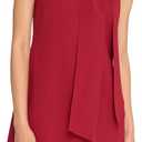 Vince Camuto Womens Sleeveless Halter Tie Neck Shift Mini Dress (4, Bordeaux)