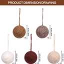 SY Super Bang 15PCS Rustic Christmas Ball Ornaments, 60MM/2.3Inch Shatterproof Ornaments Set for Christmas Tree Hanging Decorations, for Home Farmhouse Bowls Vase Fillers Holiday Party Xmas Decor. (White/Brown/Coffee/Khaki)