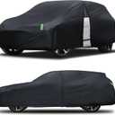 SUV Car Cover Waterproof All Weather for Automobiles, Size S3 Universal Fit for Toyota Highlander, Honda Pilot, Nissan Pathfinder, BMW X5/X6, Ford Explorer/Flex, Infiniti FX35 etc. (191-200 inch) v