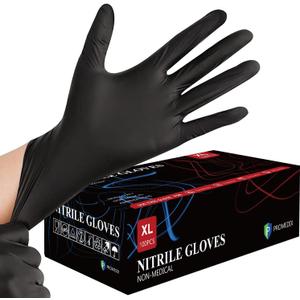 PROMEDIX P Nitrile Disposable Gloves,4mil-100 Count, Gloves Disposable Latex Free, Powder Free for Cooking, Household, Food safe, L