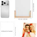 PYD Life 2 Pack Sublimation Night Lights Blanks LED Glass Photo Frames Panels White 6" x 8" with Warm Light,with Wood Stand for Custom Photos Designs, DIY Gifts for Couples, Family, Kids