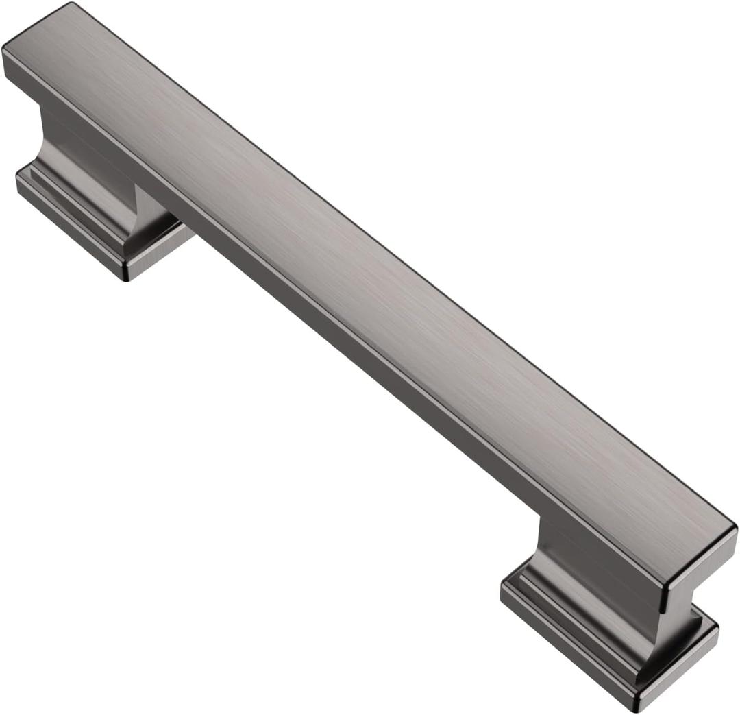 Alzassbg 10 Pack Brushed Black Nickel Cabinet Pulls, 3-3/4 Inch(96mm) Hole Centers Kitchen Cabinet Handles for Cabinets and Drawers AL3061BBN