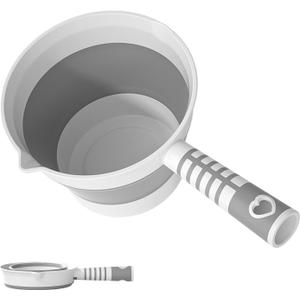 Qancesd Folding Water Ladle Collapsible Water Dipper Water Scoop Foldable Bath Ladle Portable Ladle for Kitchen Bathroom Camping Travel
