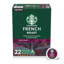 Starbucks K-Cup Coffee Pods, Dark Roast Coffee, French Roast for Keurig Brewers, 100% Arabica, 1 box (22 pods) (EXP 05/18/27)