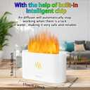 Flame Diffuser Humidifier-Auto Off 180ml Essential Oil Diffuser-2 Modes Brightness Aroma Humidifier with Fire Flame Effect for Home,Office,Spa,Gym (White)