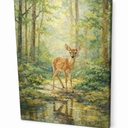 Deer in Forest Paint by Numbers Kit for Adults, Peaceful Woodland Wildlife Paint by Number Canvas, Acrylic Painting Set for Beginners & Adults, Ideal for Home Wall Art and Nature-Inspired Gifts (19.7x15.7 inch)