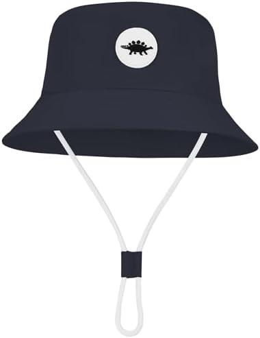Zando Baby Sun Hat UPF 50+ Sun Protective Adjustable Wide Brim Toddler Hats Boys 2t-4t Summer Outdoor Beach Swim Play Boy Girl Navy Blue