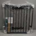 Babelio 29.7-46.5" No Bottom Bar Baby/Dog Gate for Stairs, House and Doorways, Auto Close Safety Pet Gates with Large Walk Thru Door, Hardware Mount, Black