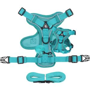 Cat Harness and Leash Set, Adjustable Soft Kittens Vest with Reflective Strip, Comfortable Outdoor Vest for Cats Walking Escape Proof