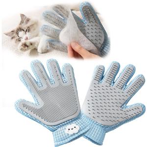 2 in 1 Pet Grooming Gloves for Dogs & Cats, Pet Fur Remover Glove, Grooming Brush for Shedding, Massage, Hair Remover Mitt, Fur Cleaner for Couch, Clothes, Carpet - 1 Piece