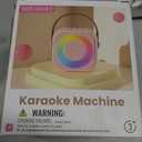Mini Karaoke Machine, Portable Bluetooth Karaoke Speaker with 2 Wireless Microphones and Party Lights for Kids and Adults, Birthday Gifts for Girls Boys Family Home Party