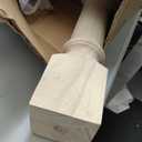 Ekena Millwork COL05X05X35TRRW Traditional Cabinet Column (Top Block: 6", Bottom Block: 7"), 5"W x 5"D x 35 1/2"H, Rubberwood
