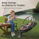 Baby Swings for Infants, Monamii Baby Swing, Bluetooth Infant Swing with Music Speaker, 5 Speeds and Remote Control, Indoor & Outdoor Use (Black)