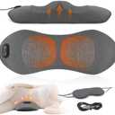3-in-1 Back Massager with Heat & Vibration, Smooth Spine Triple Fusion Lumbar Support Pillow for Lower Back and Sciatica Pain Relief, Deep Tissue Relaxation for Bed or Office Chair